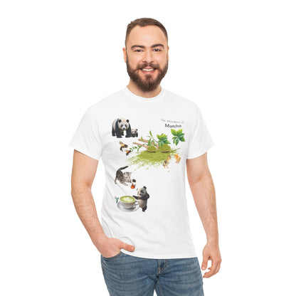 Matcha Tee - The Wonders of Matcha Powder Unisex Heavy Cotton Shirt