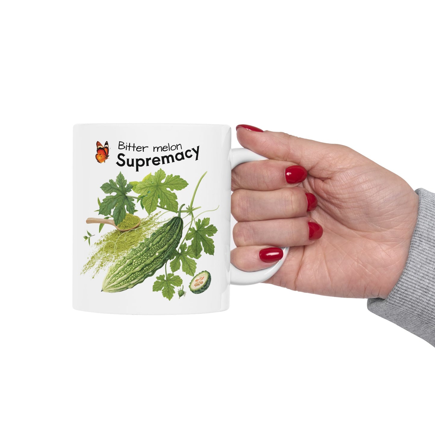 Bitter melon mug - Farm Fresh Ceramic Mug - Perfect for Coffee Lovers.