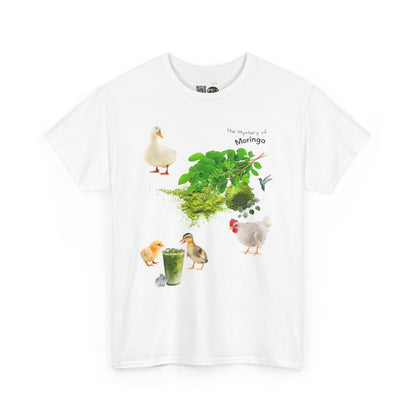 Moringa Tee - The Mystery of Moringa Powder Unisex Heavy Cotton Shirt