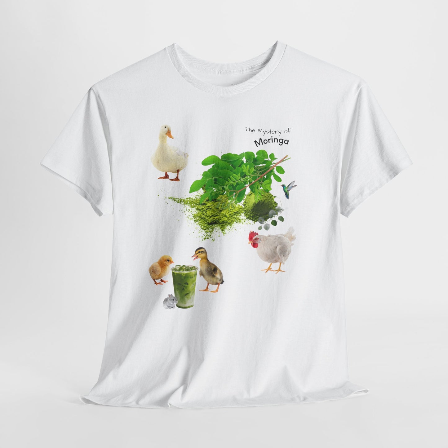 Moringa Tee - The Mystery of Moringa Powder Unisex Heavy Cotton Shirt