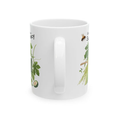 Bitter melon mug - Farm Fresh Ceramic Mug - Perfect for Coffee Lovers.