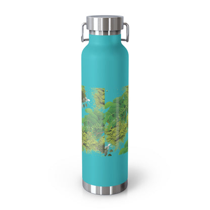 Insulated Water Bottle – ' The Mystery of Moringa ' Botanical Copper Vacuum 22oz