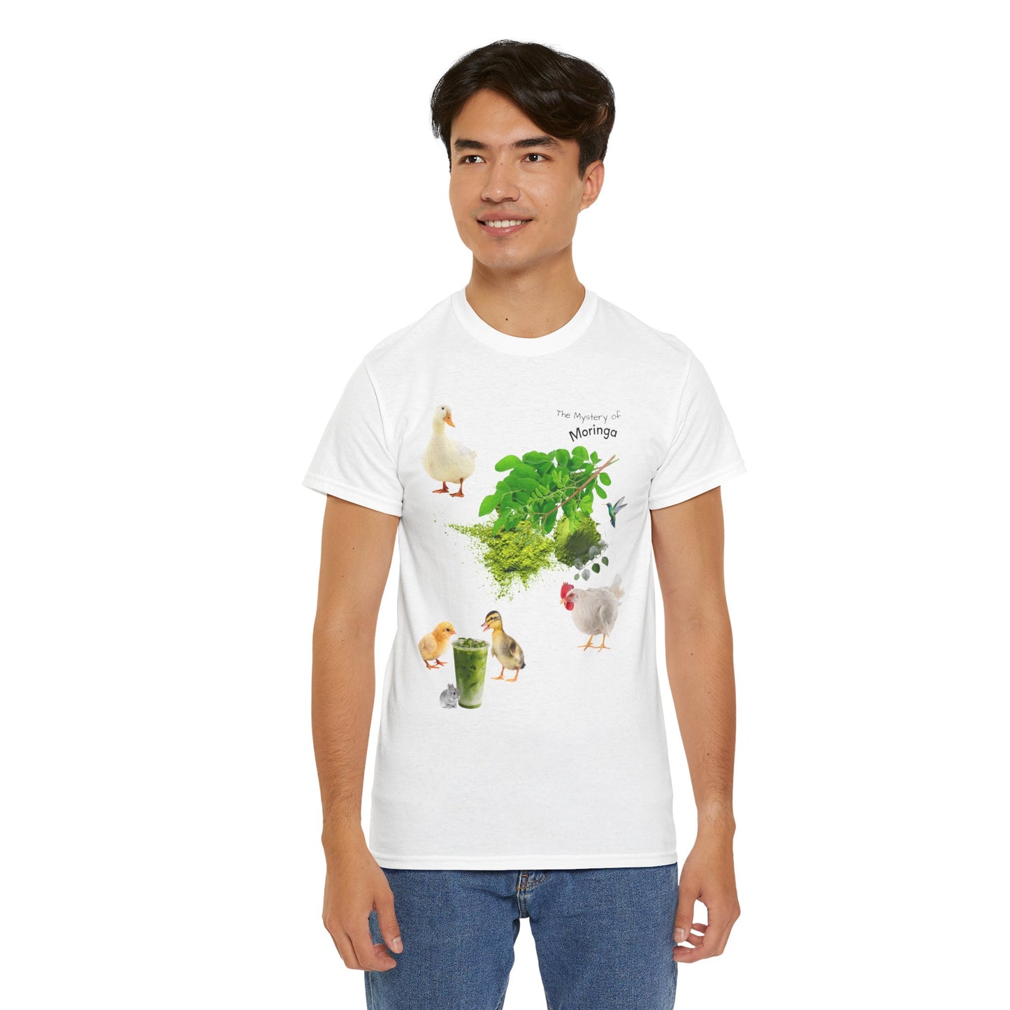 Moringa Tee - The Mystery of Moringa Powder Unisex Heavy Cotton Shirt