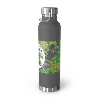Insulated Water Bottle – ' The Mystery of Moringa ' Botanical Copper Vacuum 22oz