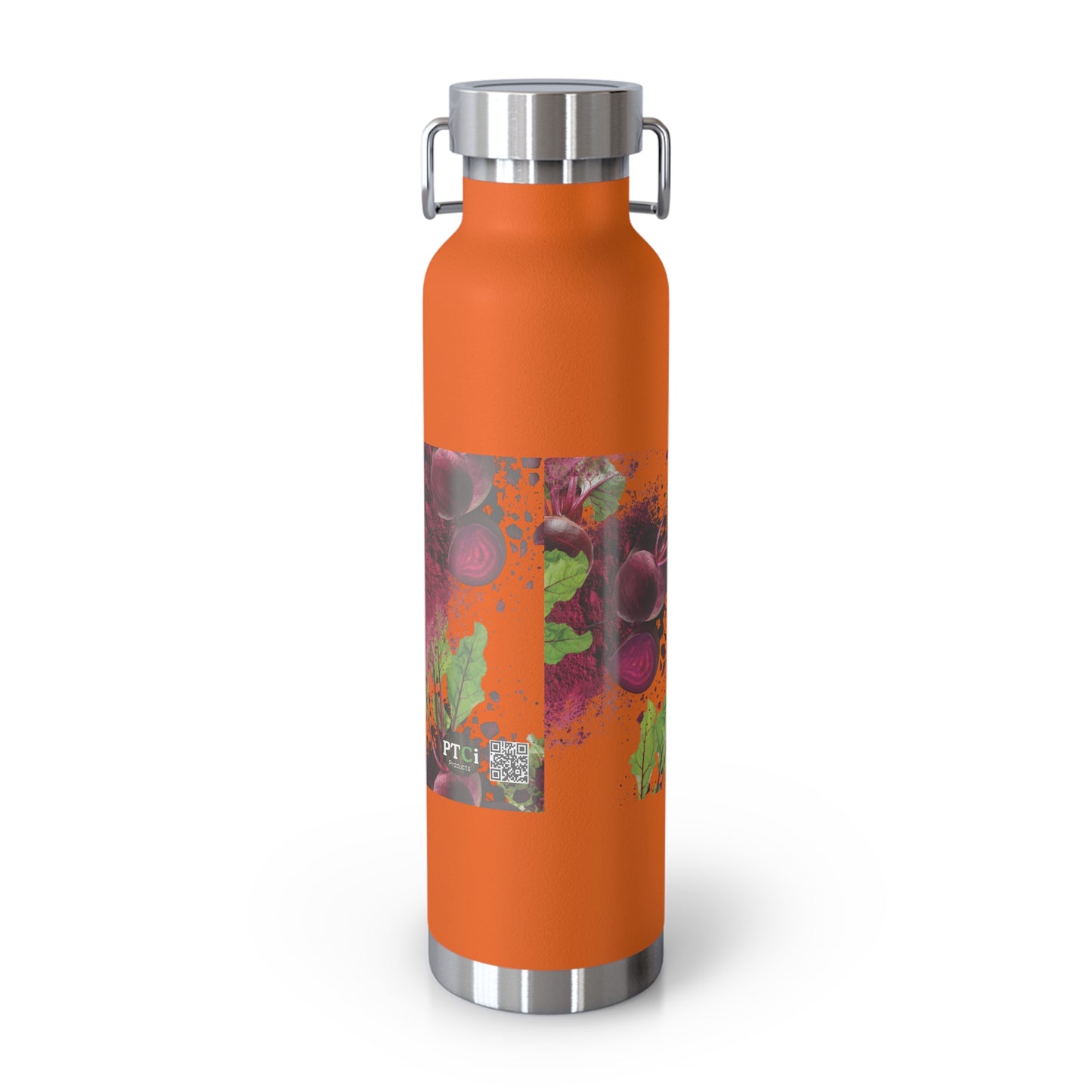 Insulated Water Bottle – 'Beetroot' Botanical Copper Vacuum 22oz