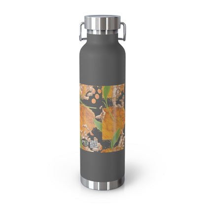 Insulated Water Bottle  "The Advantage of Turmeric "  Botanical Copper Vacuum 22oz