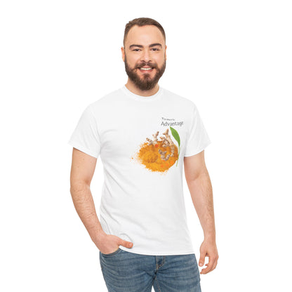 Turmeric Tee ( Simple ) - The Advantage of Turmeric Powder Unisex Heavy Cotton Shirt