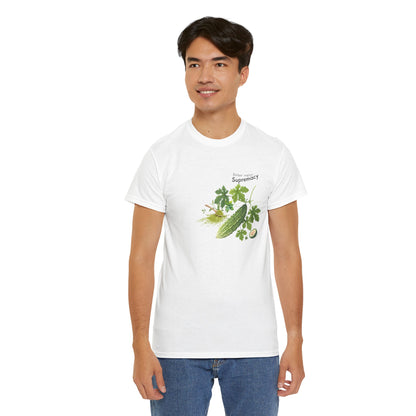 Bitter Melon Tee  ( Simple )- The Wonders of Bitter melon Powder Unisex Heavy Cotton Shirt