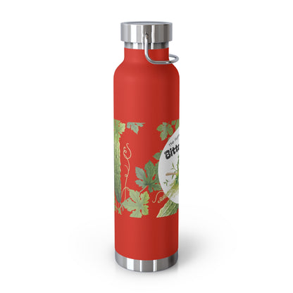 Insulated Water Bottle – 'Bitter Melon' Botanical Copper Vacuum 22oz