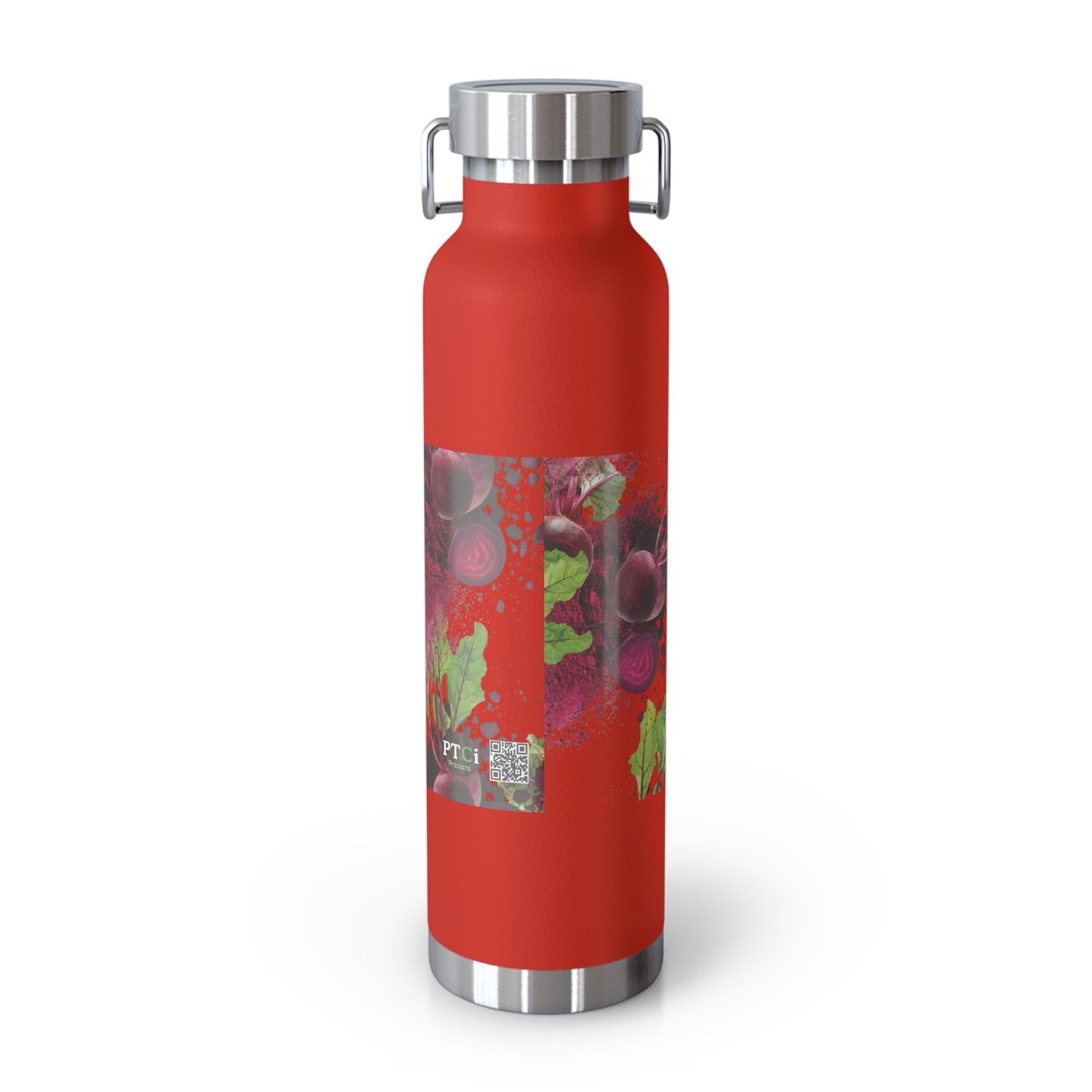 Insulated Water Bottle – 'Beetroot' Botanical Copper Vacuum 22oz