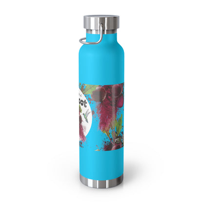 Insulated Water Bottle – 'Beetroot' Botanical Copper Vacuum 22oz