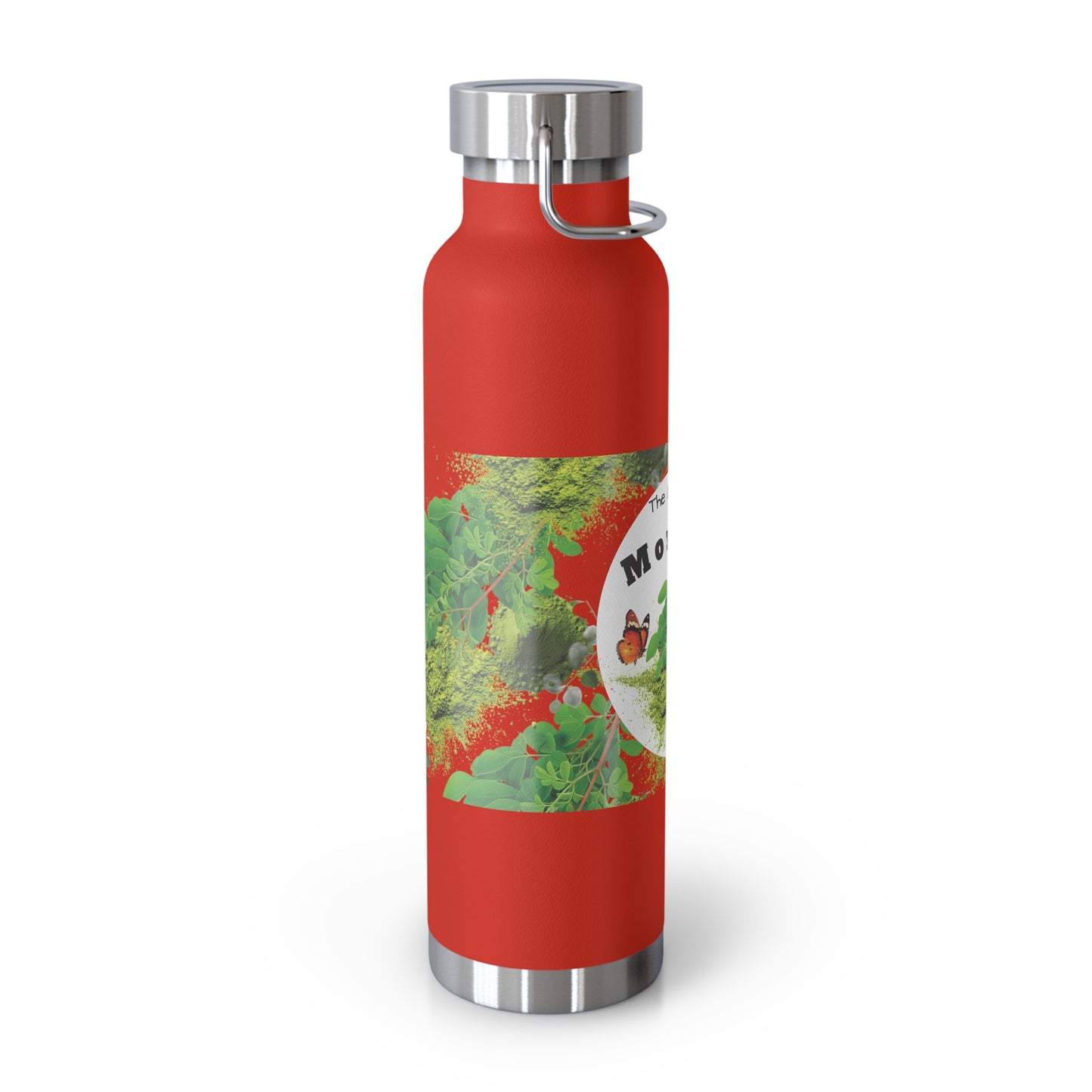 Insulated Water Bottle – ' The Mystery of Moringa ' Botanical Copper Vacuum 22oz