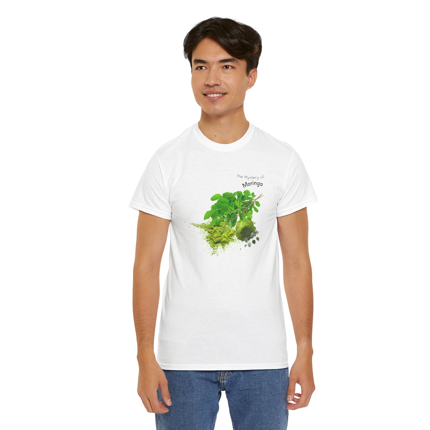 Moringa Tee ( Simple )  - The Mystery of Moringa Powder Unisex Heavy Cotton Shirt