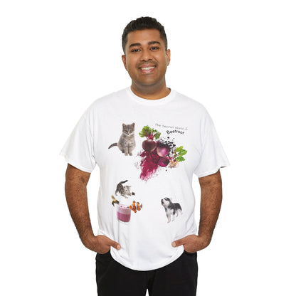 Beetroot Tee - The Secret world of beetroot Powder Unisex Heavy Cotton Shirt