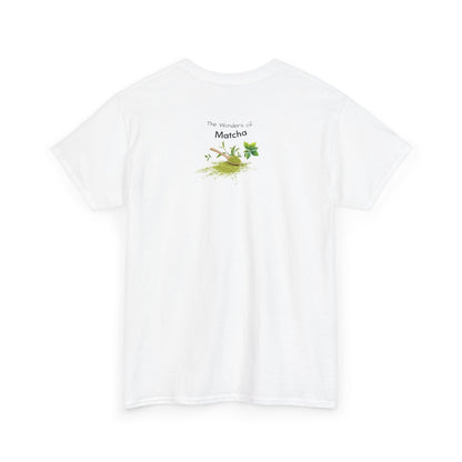 Matcha Tee - The Wonders of Matcha Powder Unisex Heavy Cotton Shirt