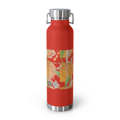 Insulated Water Bottle  "The Advantage of Turmeric "  Botanical Copper Vacuum 22oz