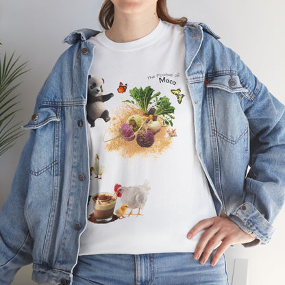 Maca Tee - The Positive of Maca Powder Unisex Heavy Cotton Shirt