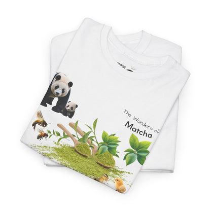 Matcha Tee - The Wonders of Matcha Powder Unisex Heavy Cotton Shirt