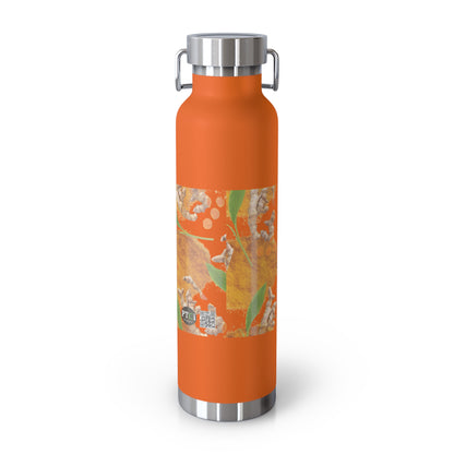 Insulated Water Bottle  "The Advantage of Turmeric "  Botanical Copper Vacuum 22oz