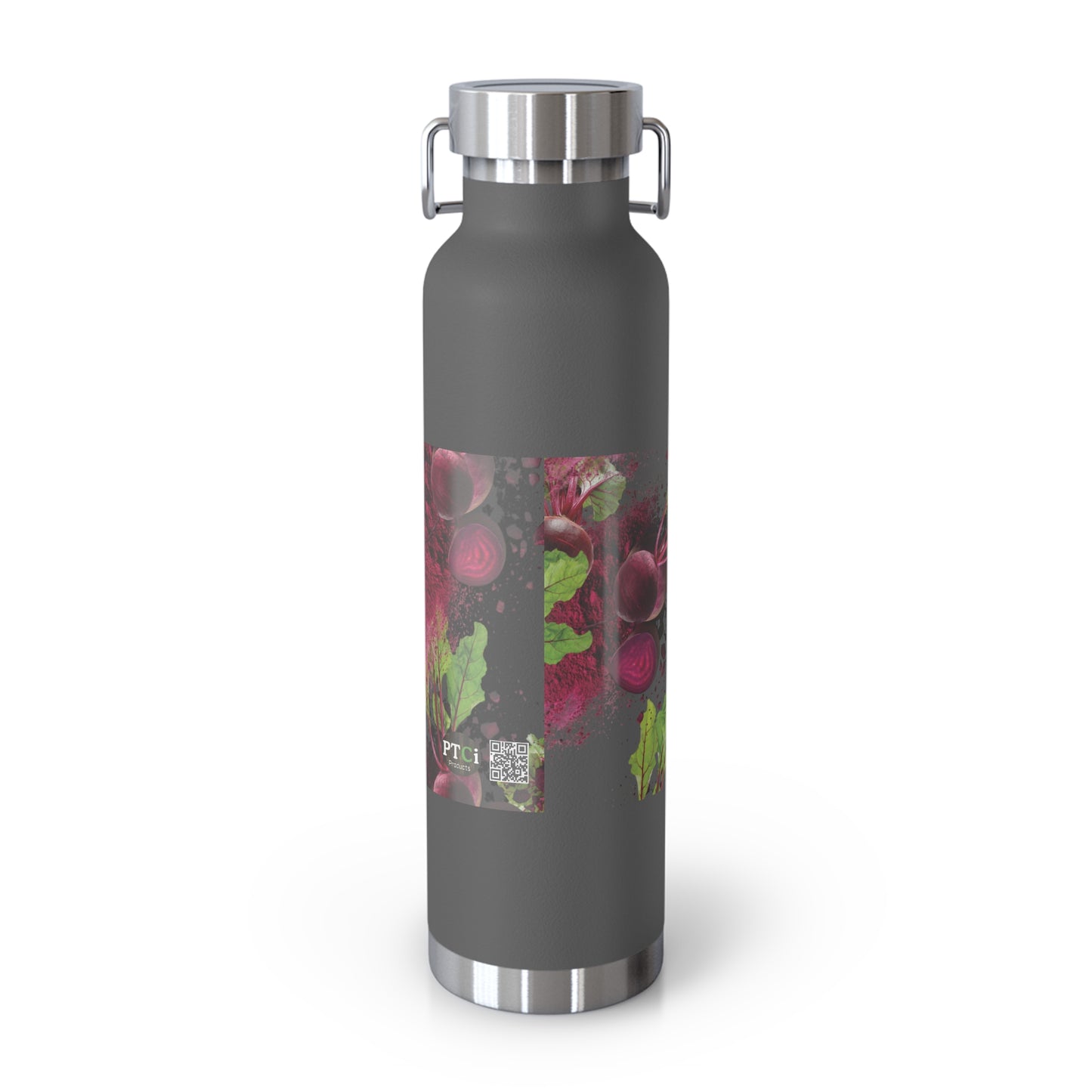 Insulated Water Bottle – 'Beetroot' Botanical Copper Vacuum 22oz