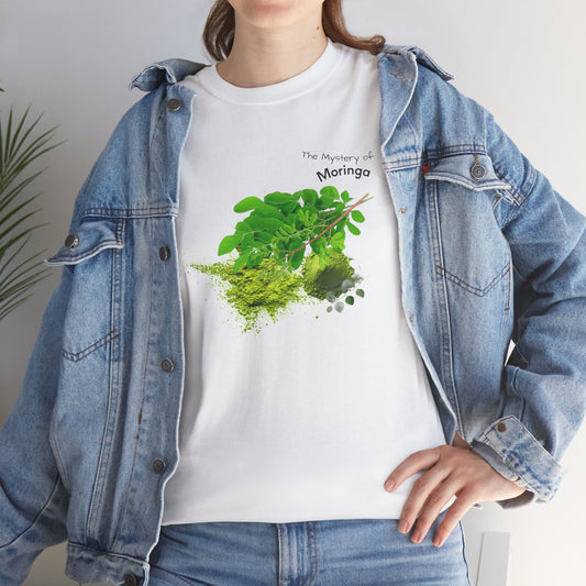 Moringa Tee ( Simple )  - The Mystery of Moringa Powder Unisex Heavy Cotton Shirt
