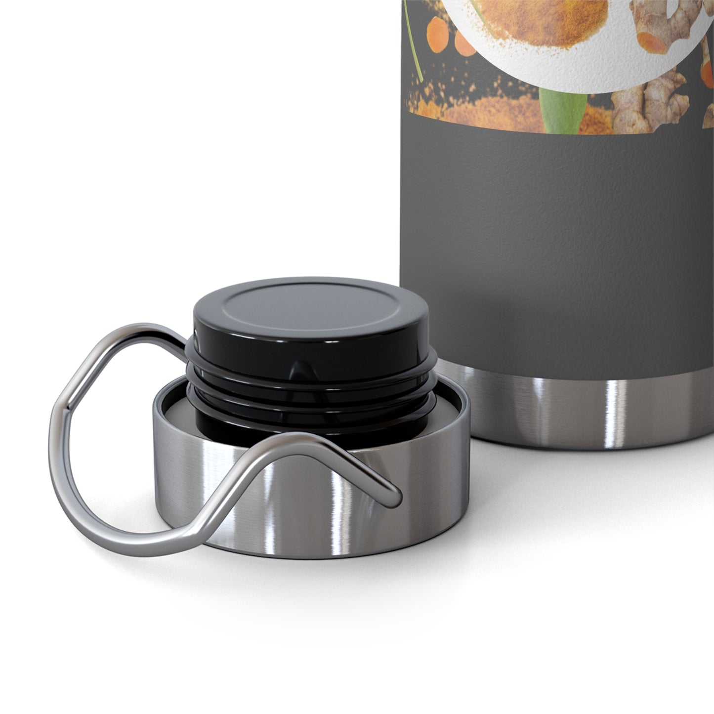 Insulated Water Bottle  "The Advantage of Turmeric "  Botanical Copper Vacuum 22oz