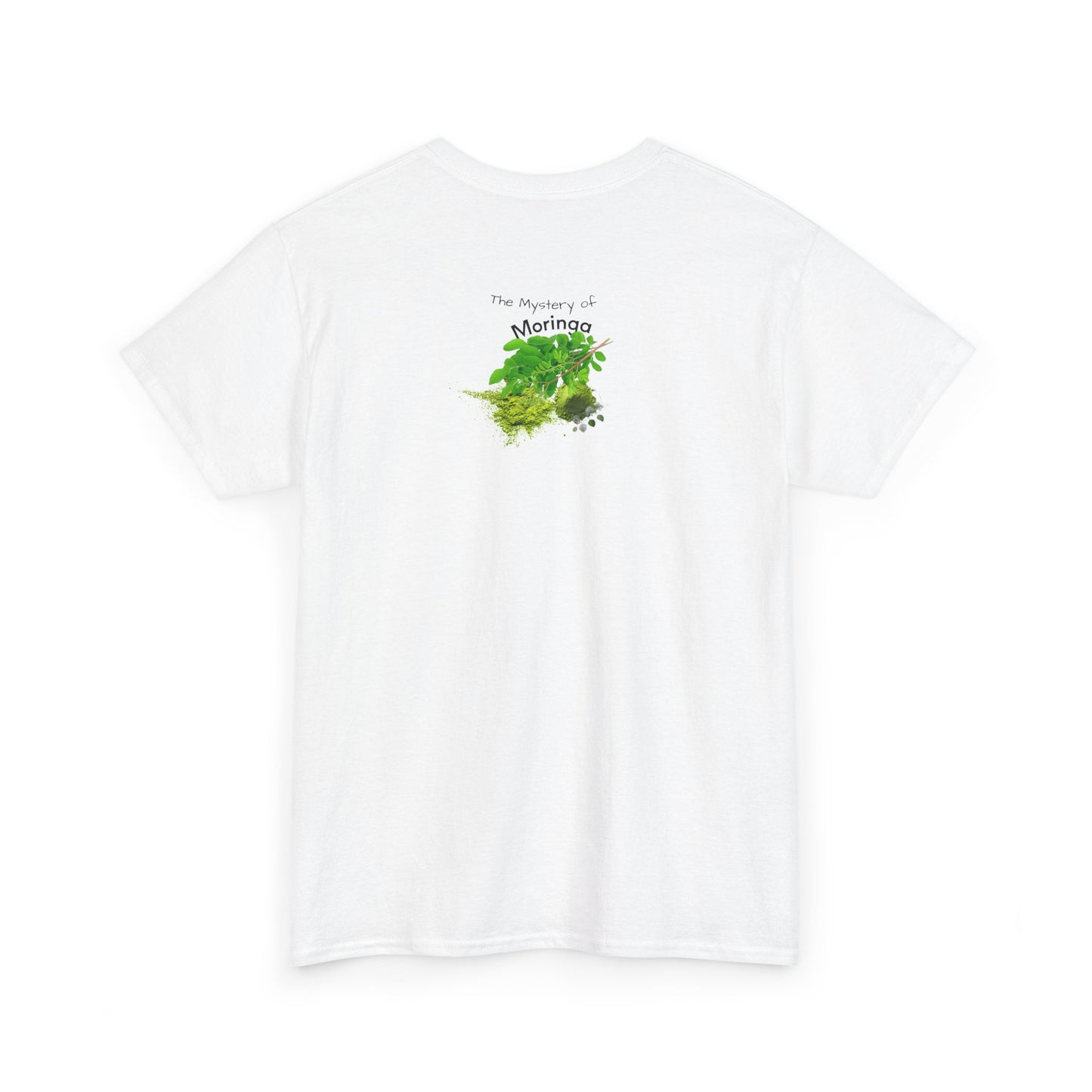 Moringa Tee - The Mystery of Moringa Powder Unisex Heavy Cotton Shirt