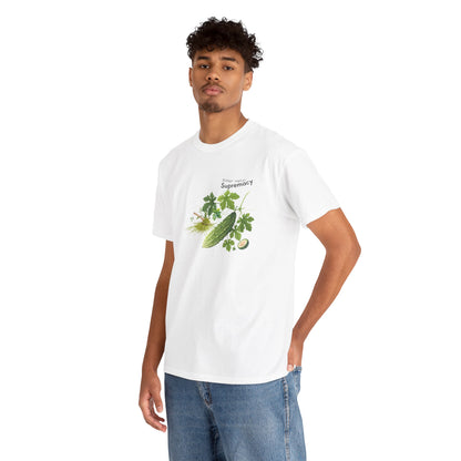 Bitter Melon Tee  ( Simple )- The Wonders of Bitter melon Powder Unisex Heavy Cotton Shirt