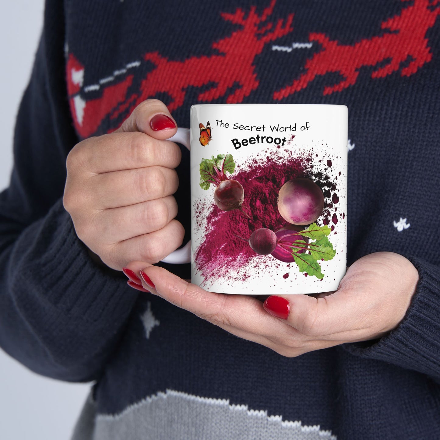 Beetroot mug - Farm Fresh Ceramic Mug - Perfect for Coffee Lovers.