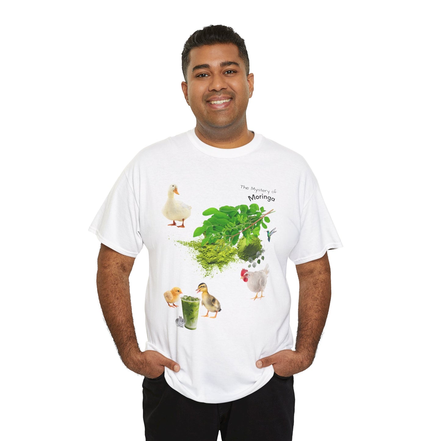 Moringa Tee - The Mystery of Moringa Powder Unisex Heavy Cotton Shirt