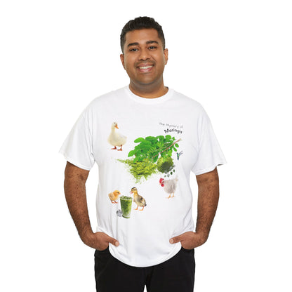 Moringa Tee - The Mystery of Moringa Powder Unisex Heavy Cotton Shirt