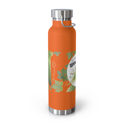 Insulated Water Bottle – 'Bitter Melon' Botanical Copper Vacuum 22oz