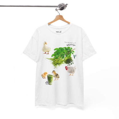 Moringa Tee - The Mystery of Moringa Powder Unisex Heavy Cotton Shirt