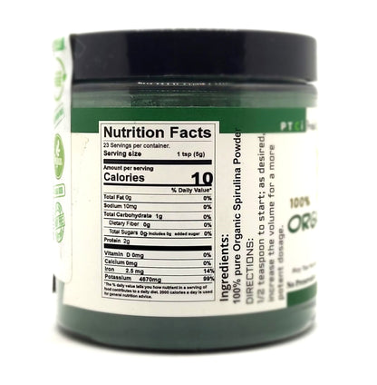 100% ORGANIC SPIRULINA POWDER - 4 oz
