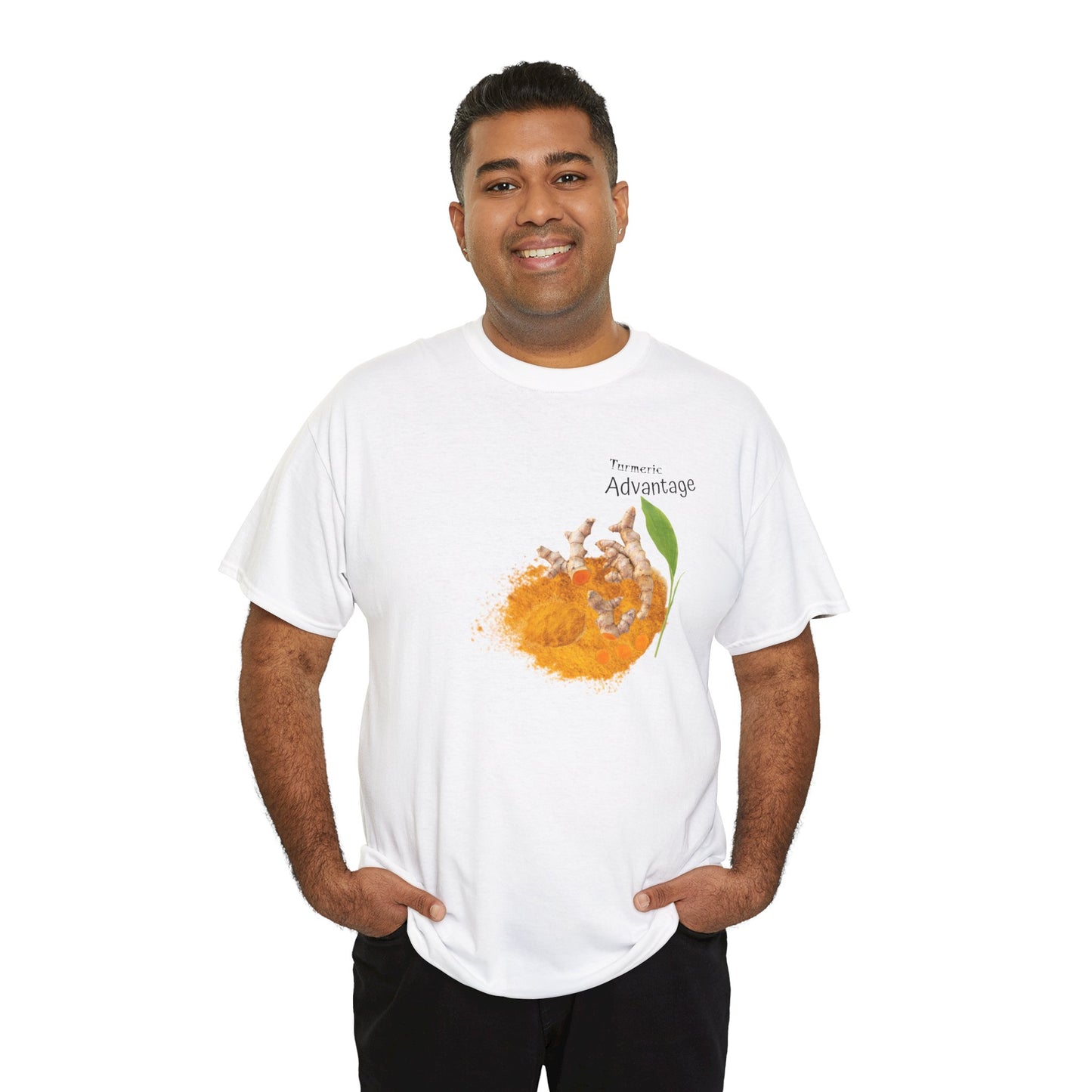 Turmeric Tee ( Simple ) - The Advantage of Turmeric Powder Unisex Heavy Cotton Shirt
