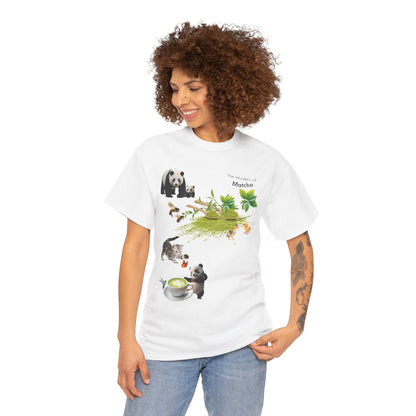 Matcha Tee - The Wonders of Matcha Powder Unisex Heavy Cotton Shirt