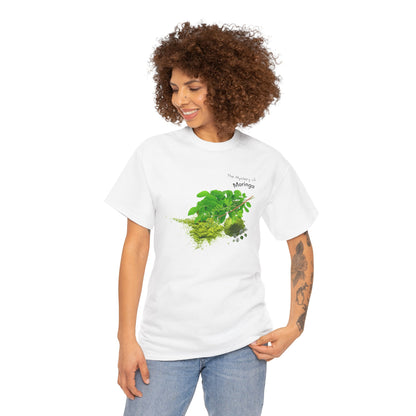 Moringa Tee ( Simple )  - The Mystery of Moringa Powder Unisex Heavy Cotton Shirt