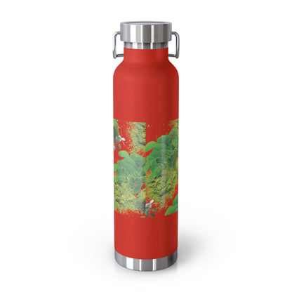 Insulated Water Bottle – ' The Mystery of Moringa ' Botanical Copper Vacuum 22oz