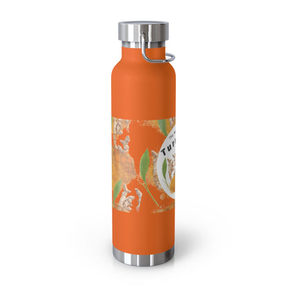 Insulated Water Bottle  "The Advantage of Turmeric "  Botanical Copper Vacuum 22oz