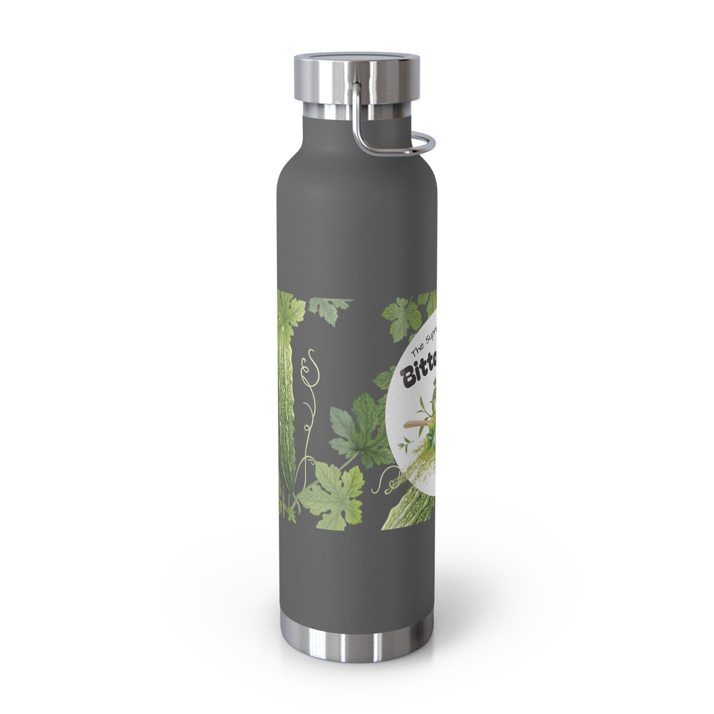 Insulated Water Bottle – 'Bitter Melon' Botanical Copper Vacuum 22oz