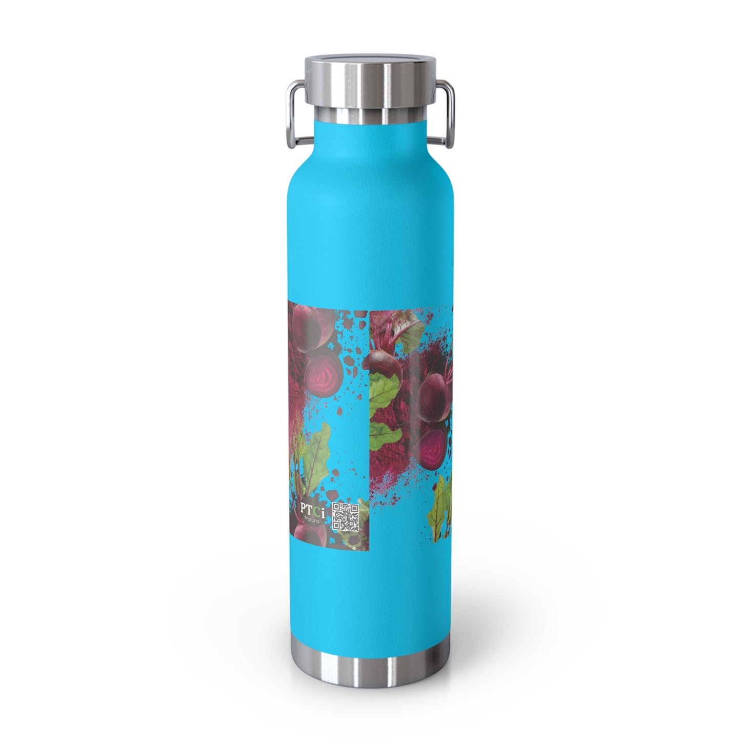 Insulated Water Bottle – 'Beetroot' Botanical Copper Vacuum 22oz