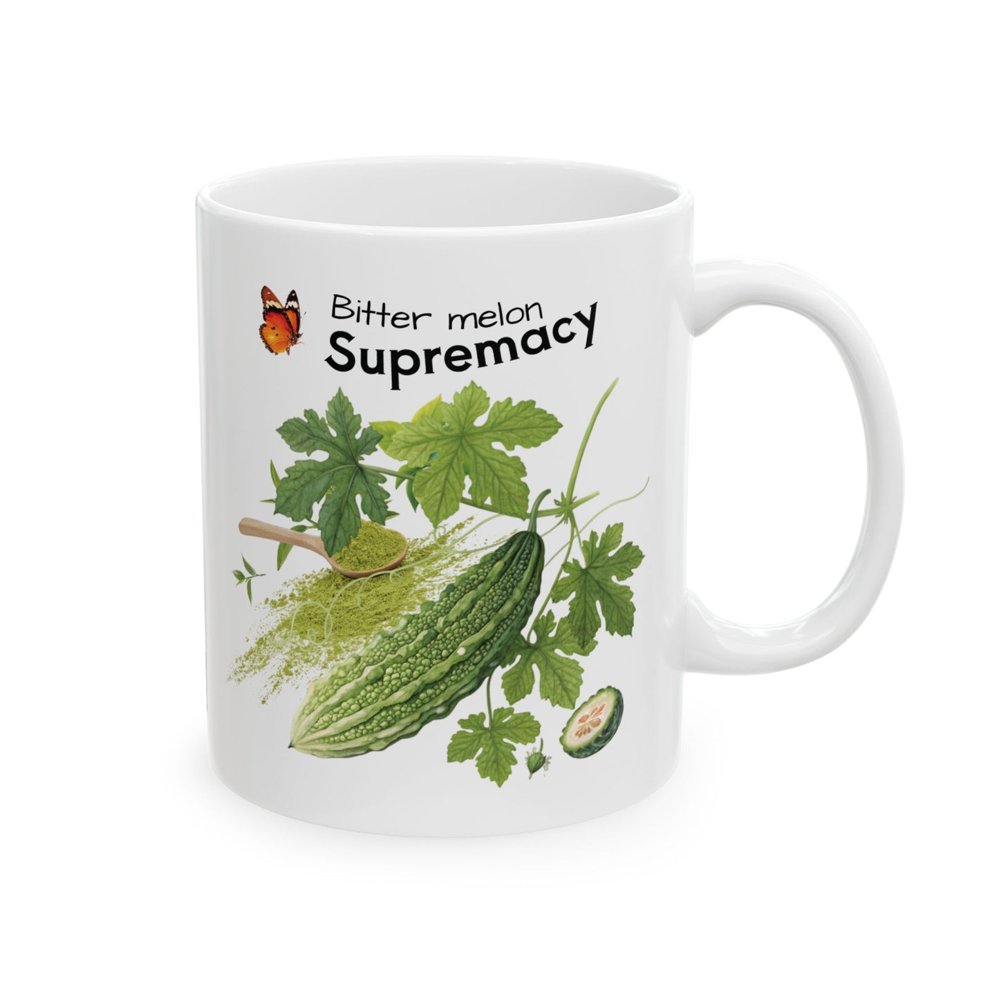 Bitter melon mug - Farm Fresh Ceramic Mug - Perfect for Coffee Lovers.