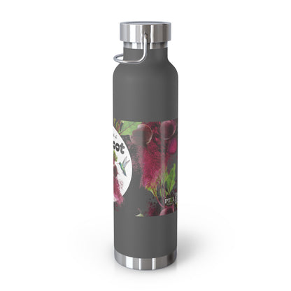Insulated Water Bottle – 'Beetroot' Botanical Copper Vacuum 22oz