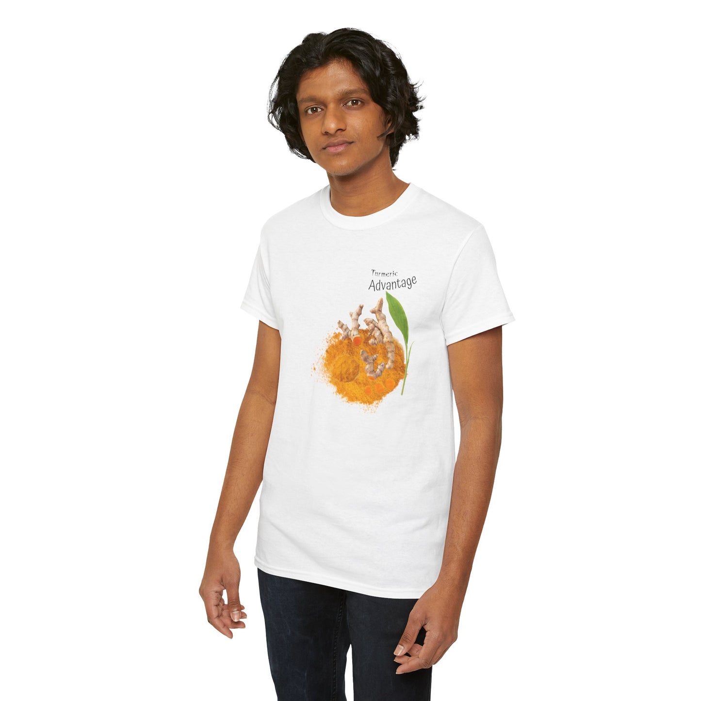 Turmeric Tee ( Simple ) - The Advantage of Turmeric Powder Unisex Heavy Cotton Shirt