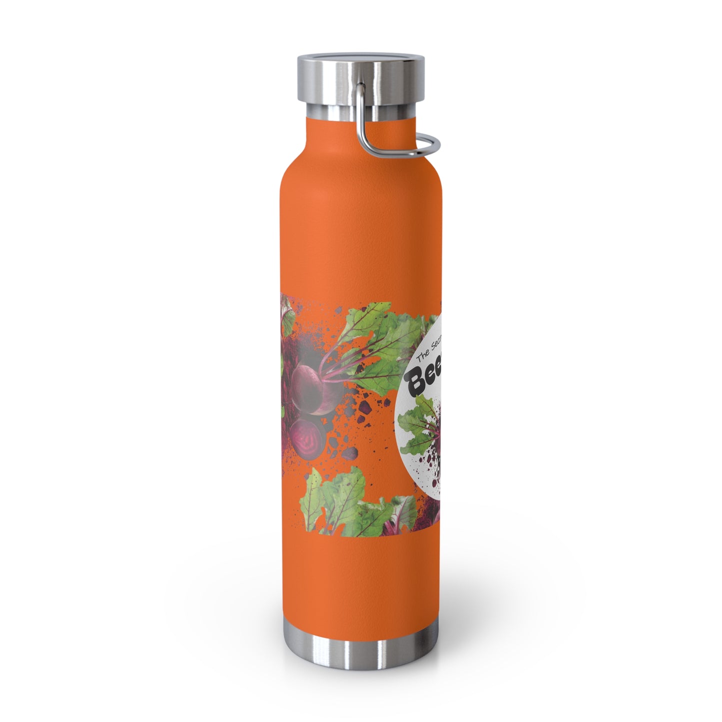 Insulated Water Bottle – 'Beetroot' Botanical Copper Vacuum 22oz