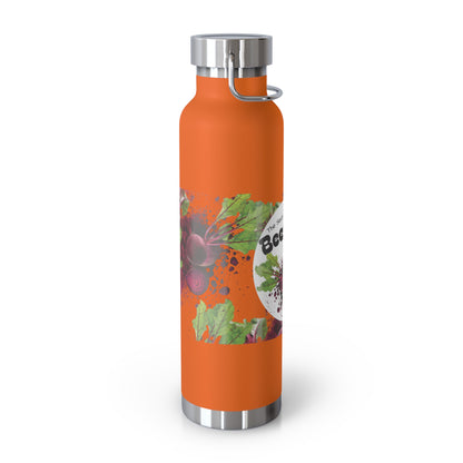 Insulated Water Bottle – 'Beetroot' Botanical Copper Vacuum 22oz