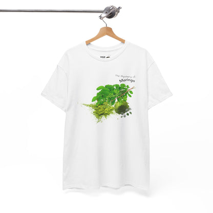 Moringa Tee ( Simple )  - The Mystery of Moringa Powder Unisex Heavy Cotton Shirt