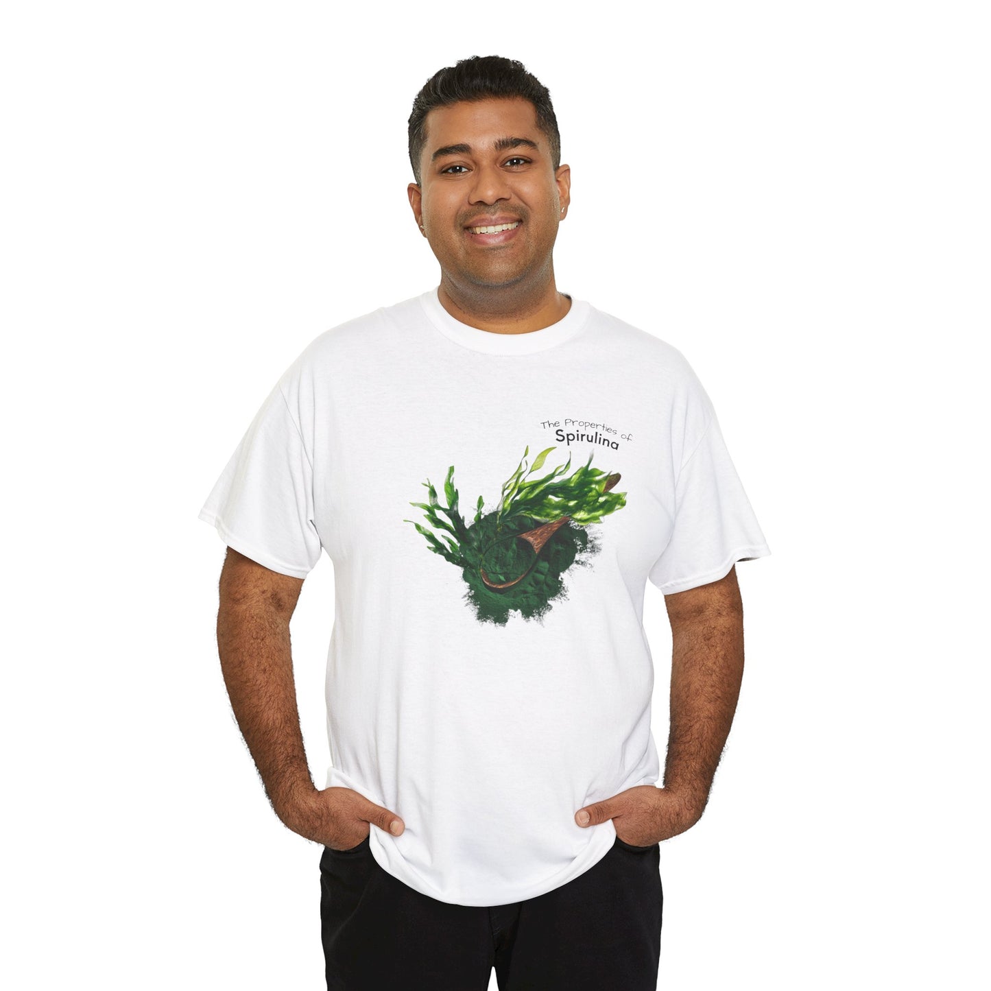 Spirulina Tee ( Simple ) - The Wonders of Spirulina Powder Unisex Heavy Cotton Shirt