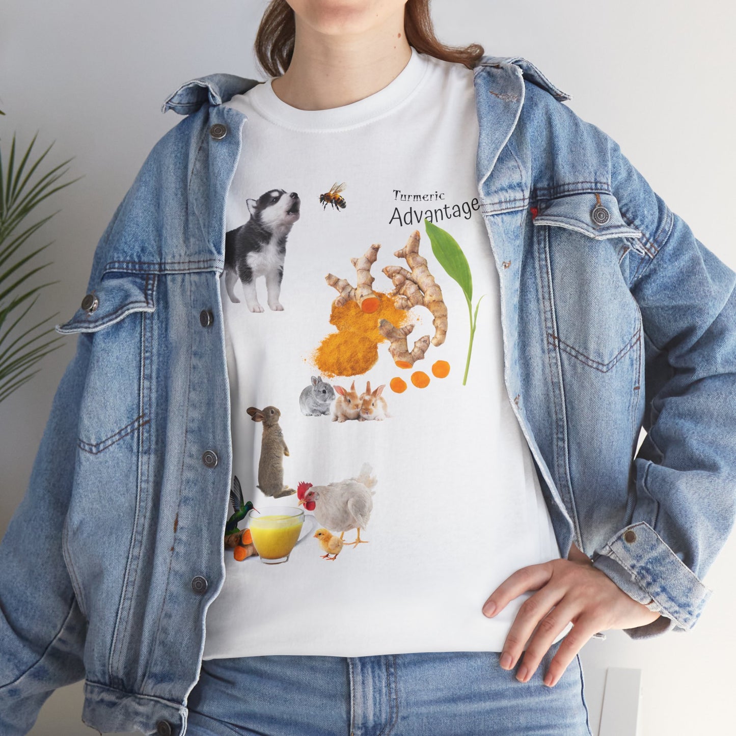 Turmeric Tee - The Advantage of Turmeric Powder Unisex Heavy Cotton Shirt