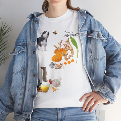 Turmeric Tee - The Advantage of Turmeric Powder Unisex Heavy Cotton Shirt